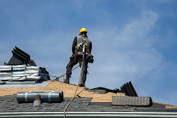 Professional Gutter Installation technician working in Calumet, OK